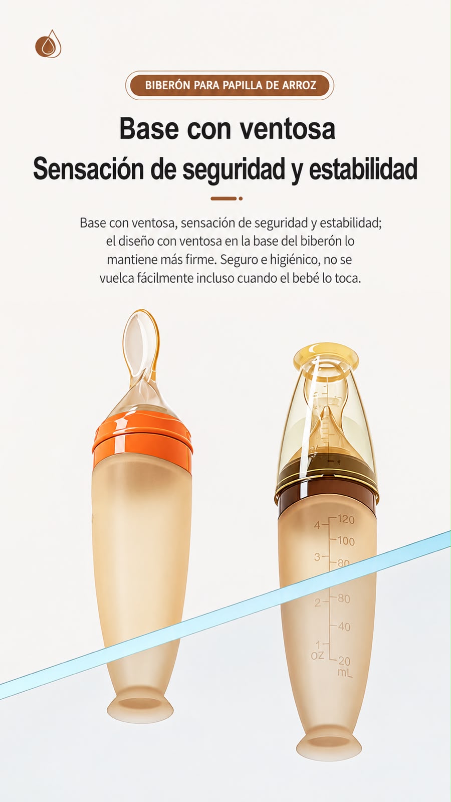 Cuchara Alimentadora de Silicona para Bebés – 120 ml